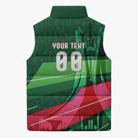 Personalized Algeria Football Champions Sleeveless Puffer Jacket Fennec Fox Mascot - Algiers Martyrs Memorial