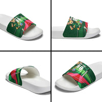 Personalized Algeria Football Champions Slide Sandals Fennec Fox Mascot - Algiers Martyrs Memorial