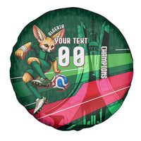 Personalized Algeria Football Champions Spare Tire Cover Fennec Fox Mascot - Algiers Martyrs Memorial