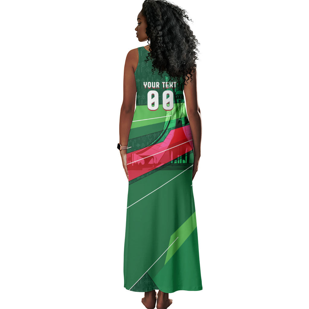 Personalized Algeria Football Champions Tank Maxi Dress Fennec Fox Mascot - Algiers Martyrs Memorial