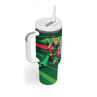 Personalized Algeria Football Champions Tumbler With Handle Fennec Fox Mascot - Algiers Martyrs Memorial
