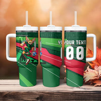 Personalized Algeria Football Champions Tumbler With Handle Fennec Fox Mascot - Algiers Martyrs Memorial