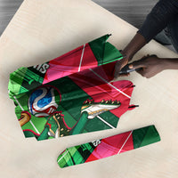 Personalized Algeria Football Champions Umbrella Fennec Fox Mascot - Algiers Martyrs Memorial