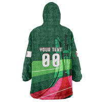 Personalized Algeria Football Champions Wearable Blanket Hoodie Fennec Fox Mascot - Algiers Martyrs Memorial