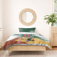 Personalized Algeria Champions Football 2026 Bedding Set Fennec Fox Victory Mascot - Traditional Berber Pattern