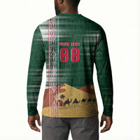 Personalized Algeria Champions Football 2026 Button Sweatshirt Fennec Fox Victory Mascot - Traditional Berber Pattern
