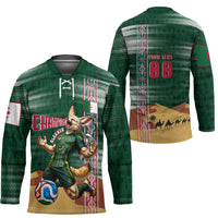 Personalized Algeria Champions Football 2026 Hockey Jersey Fennec Fox Victory Mascot - Traditional Berber Pattern