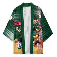 Personalized Algeria Champions Football 2026 Kimono Fennec Fox Victory Mascot - Traditional Berber Pattern