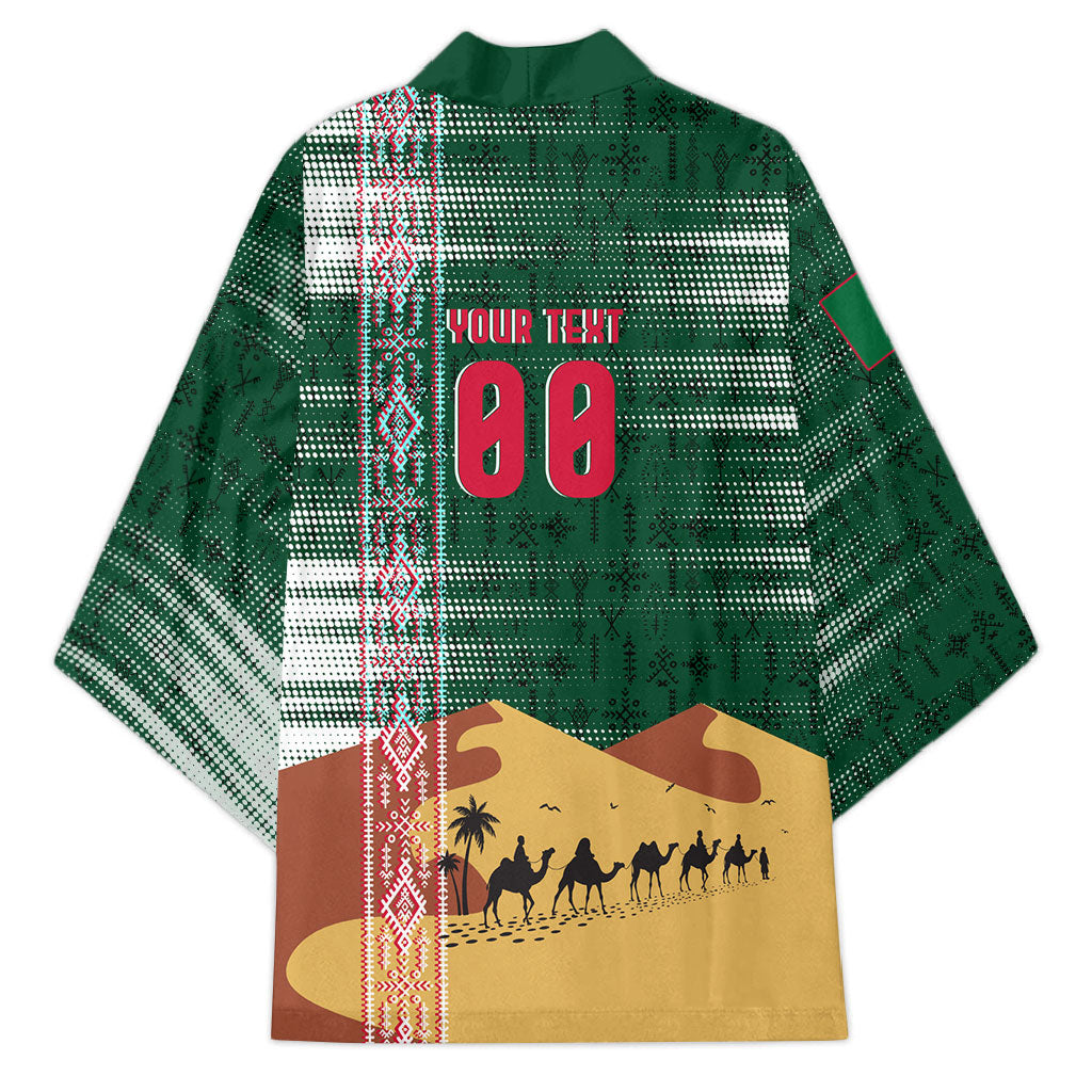 Personalized Algeria Champions Football 2026 Kimono Fennec Fox Victory Mascot - Traditional Berber Pattern