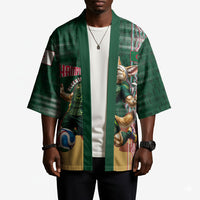 Personalized Algeria Champions Football 2026 Kimono Fennec Fox Victory Mascot - Traditional Berber Pattern