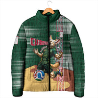 Personalized Algeria Champions Football 2026 Padded Jacket Fennec Fox Victory Mascot - Traditional Berber Pattern