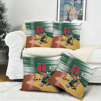 Personalized Algeria Champions Football 2026 Pillow Cover Fennec Fox Victory Mascot - Traditional Berber Pattern