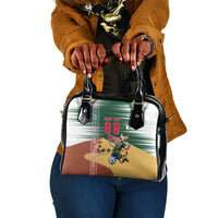 Personalized Algeria Champions Football 2026 Shoulder Handbag Fennec Fox Victory Mascot - Traditional Berber Pattern