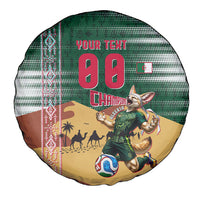 Personalized Algeria Champions Football 2026 Spare Tire Cover Fennec Fox Victory Mascot - Traditional Berber Pattern
