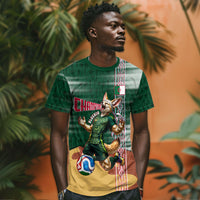 Personalized Algeria Champions Football 2026 T shirt Fennec Fox Victory Mascot - Traditional Berber Pattern
