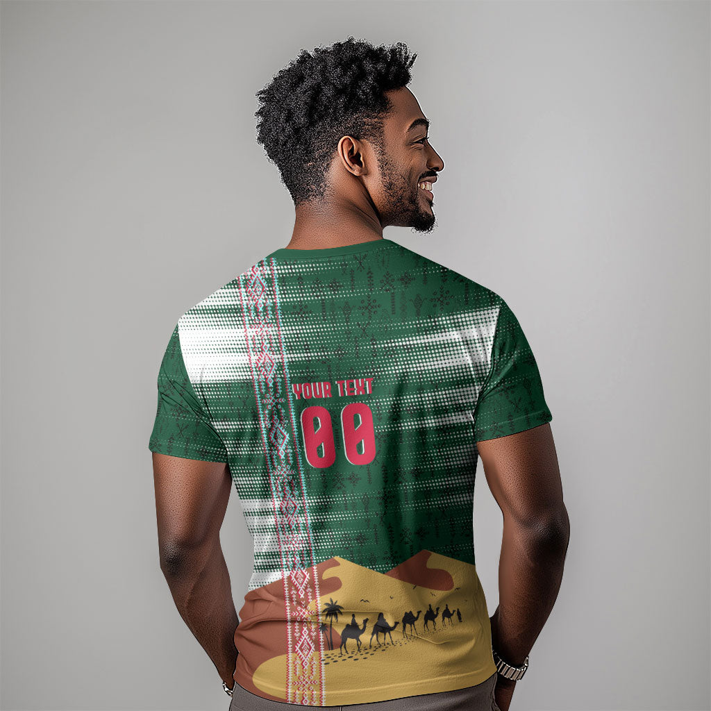 Personalized Algeria Champions Football 2026 T shirt Fennec Fox Victory Mascot - Traditional Berber Pattern