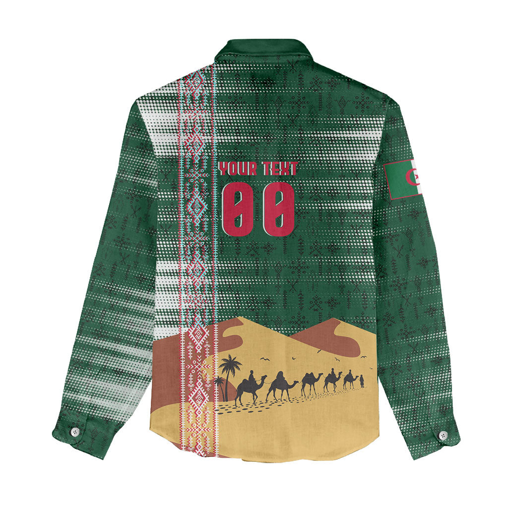 Personalized Algeria Champions Football 2026 Women Casual Shirt Fennec Fox Victory Mascot - Traditional Berber Pattern