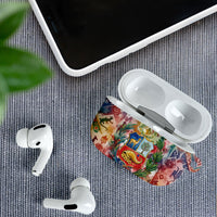 Peru National Emblem Marinera AirPods Case Watercolor Splash Inca Pattern