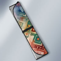 Peru National Emblem Marinera Auto Sun Shade Watercolor Splash Inca Pattern