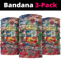 Peru National Emblem Marinera Neck Gaiter Watercolor Splash Inca Pattern