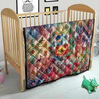 Peru National Emblem Marinera Quilt Watercolor Splash Inca Pattern