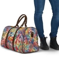 Peru National Emblem Marinera Travel Bag Watercolor Splash Inca Pattern