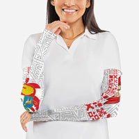Peru Independence Day Arm Sleeves Peruvian Flag Coat of Arms Inca Pattern