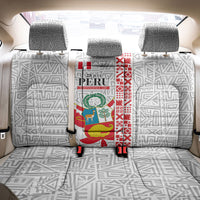 Peru Independence Day Back Car Seat Cover Peruvian Flag Coat of Arms Inca Pattern
