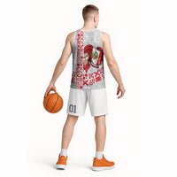 Peru Independence Day Basketball Jersey Peruvian Flag Coat of Arms Inca Pattern