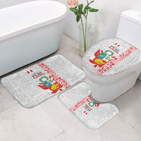 Peru Independence Day Bathroom Set Peruvian Flag Coat of Arms Inca Pattern