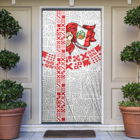 Peru Independence Day Door Cover Peruvian Flag Coat of Arms Inca Pattern