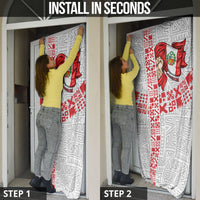 Peru Independence Day Door Cover Peruvian Flag Coat of Arms Inca Pattern