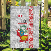 Peru Independence Day Garden Flag Peruvian Flag Coat of Arms Inca Pattern