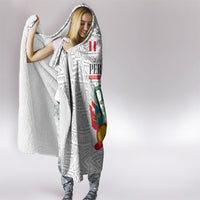 Peru Independence Day Hooded Blanket Peruvian Flag Coat of Arms Inca Pattern