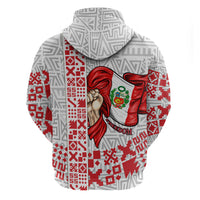 Peru Independence Day Hoodie Peruvian Flag Coat of Arms Inca Pattern