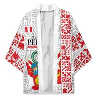 Peru Independence Day Kimono Peruvian Flag Coat of Arms Inca Pattern