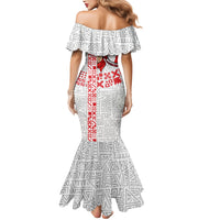 Peru Independence Day Mermaid Dress Peruvian Flag Coat of Arms Inca Pattern