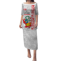 Peru Independence Day Puletasi Peruvian Flag Coat of Arms Inca Pattern