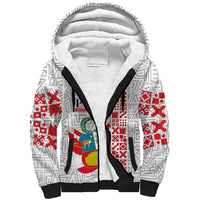 Peru Independence Day Sherpa Hoodie Peruvian Flag Coat of Arms Inca Pattern