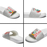 Peru Independence Day Slide Sandals Peruvian Flag Coat of Arms Inca Pattern