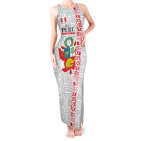 Peru Independence Day Tank Maxi Dress Peruvian Flag Coat of Arms Inca Pattern