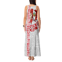 Peru Independence Day Tank Maxi Dress Peruvian Flag Coat of Arms Inca Pattern