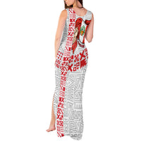 Peru Independence Day Tank Maxi Dress Peruvian Flag Coat of Arms Inca Pattern