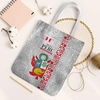 Peru Independence Day Tote Bag Peruvian Flag Coat of Arms Inca Pattern