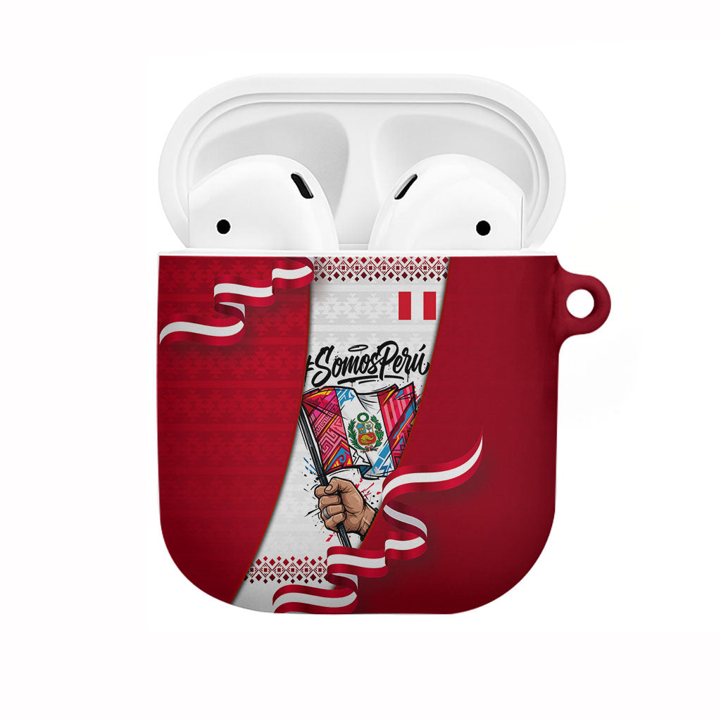 Somos Peru Independence Day AirPods Case Inti Sun God Andean Condor Tribal