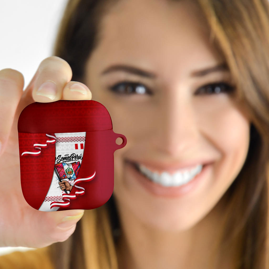 Somos Peru Independence Day AirPods Case Inti Sun God Andean Condor Tribal
