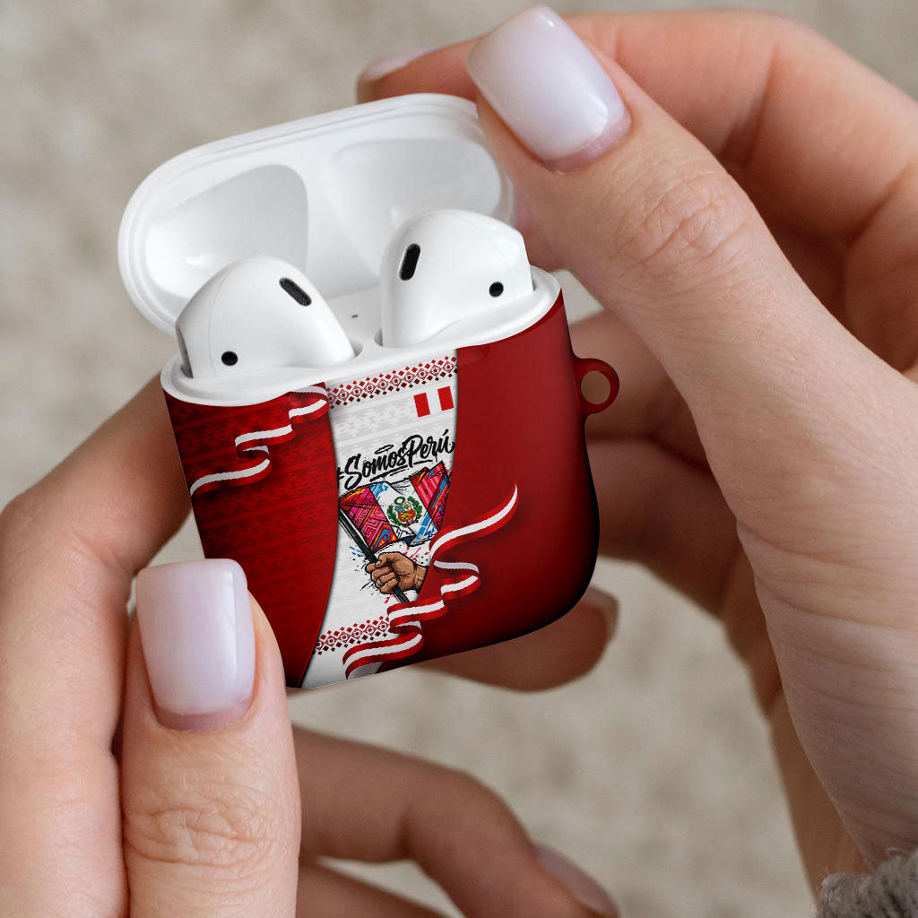 Somos Peru Independence Day AirPods Case Inti Sun God Andean Condor Tribal