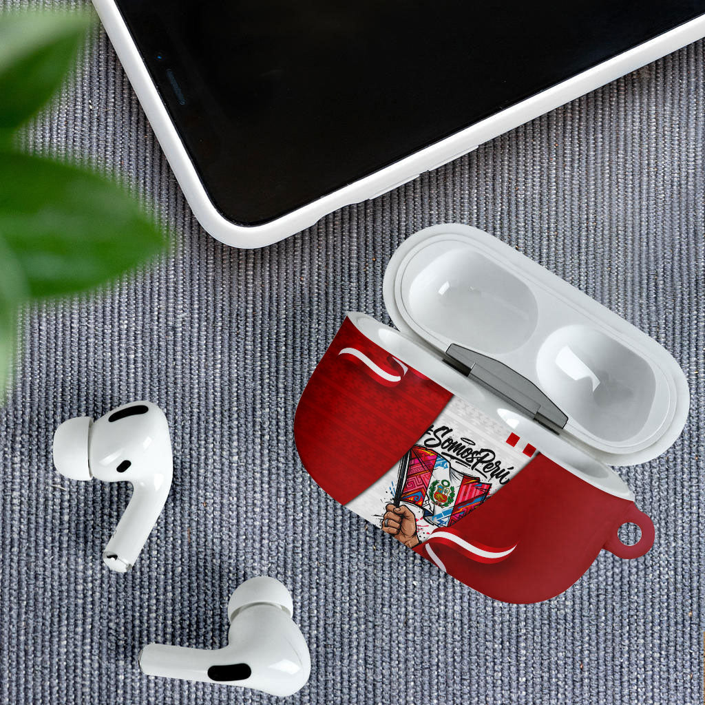 Somos Peru Independence Day AirPods Case Inti Sun God Andean Condor Tribal
