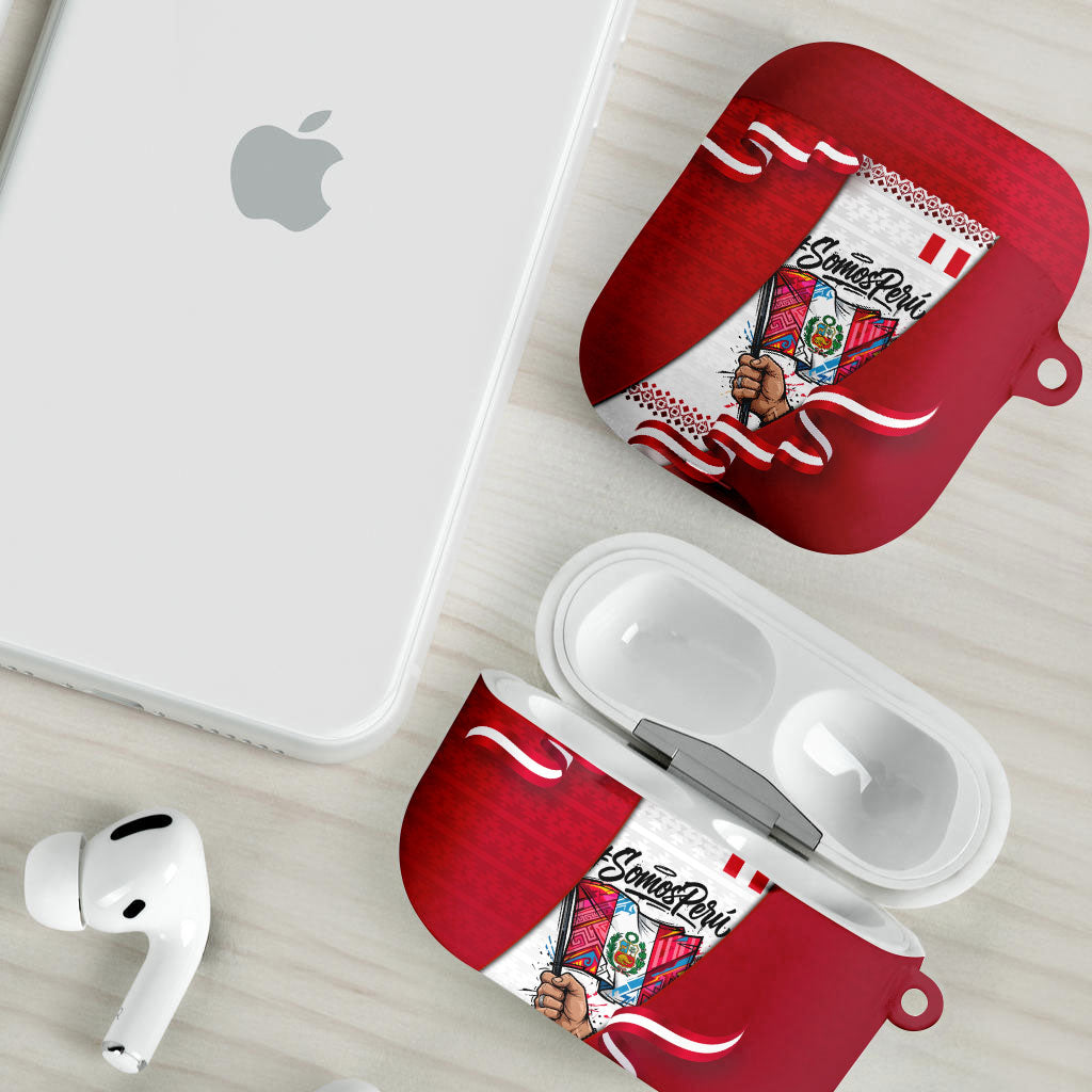 Somos Peru Independence Day AirPods Case Inti Sun God Andean Condor Tribal