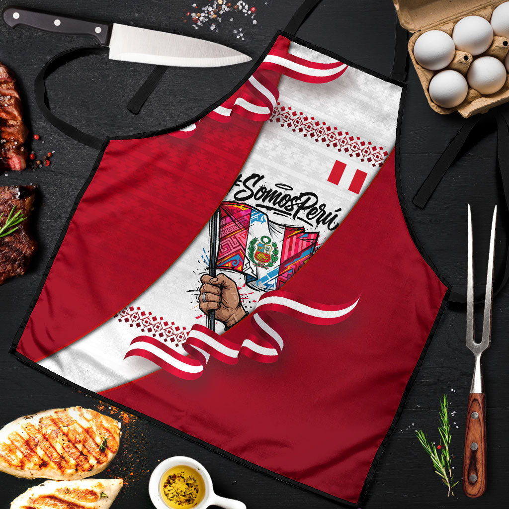 Somos Peru Independence Day Apron Inti Sun God Andean Condor Tribal